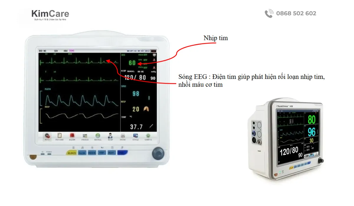 Thiết bị Monitor H8 theo dõi chỉ số sinh hiệu